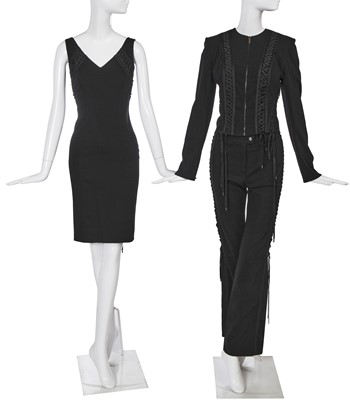 Lot 178 - A Christian Dior by John Galliano black wool three-piece 'Admit It' ensemble, commercial collection 2002