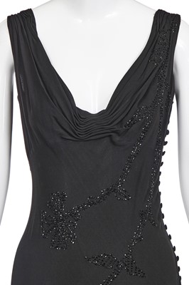 Lot 180 - A John Galliano beaded black crêpe georgette evening dress, 'The Family That Eats Together Stays Together' collection, Autumn-Winter 2007-08