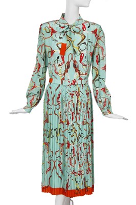 Lot 75 - A Maison Margiela by John Galliano printed silk dress, Autumn-Winter 2020-21