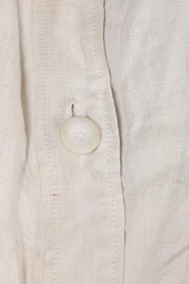 Lot 277 - A gentleman's white linen nightshirt, late...