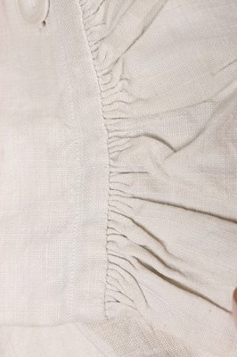 Lot 92 - A gentleman's white linen nightshirt, late...
