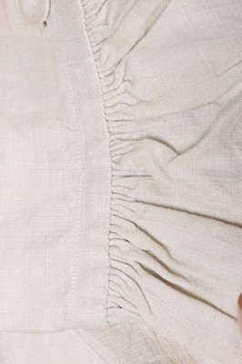 Lot 277 - A gentleman's white linen nightshirt, late...