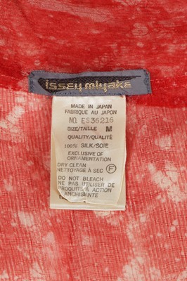 Lot 292 - An Issey Miyake printed silk gauze summer ensemble, Spring-Summer, 1986