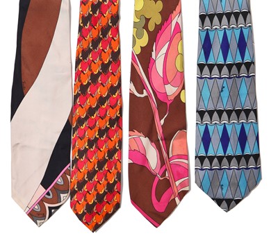 Lot 215 - 25 Emilio Pucci men's printed silk ties