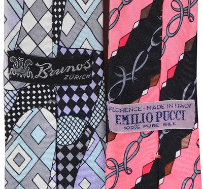 Lot 215 - 25 Emilio Pucci men's printed silk ties