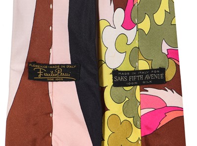 Lot 215 - 25 Emilio Pucci men's printed silk ties