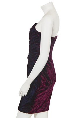Lot 369 - An Antony Price purple velvet dress, 1990s
