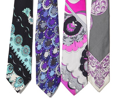 Lot 216 - 25 Emilio Pucci men's printed silk ties