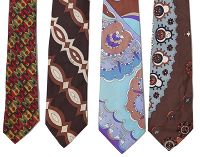 Lot 216 - 25 Emilio Pucci men's printed silk ties