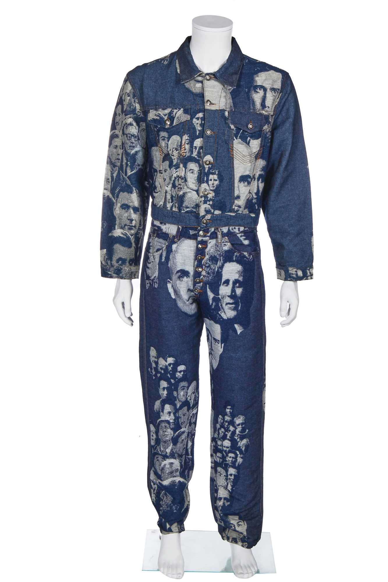 Lot 75 - Jean Paul Gaultier men's woven denim suit, 'Les Andro-jean's' collection, Spring-Summer 1993