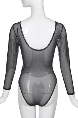 Lot 111 - A Vivienne Westwood flocked black tulle 'Boulle' body, 1992