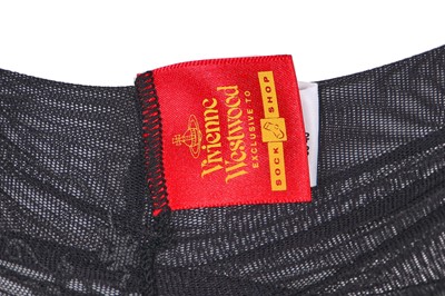 Lot 111 - A Vivienne Westwood flocked black tulle 'Boulle' body, 1992