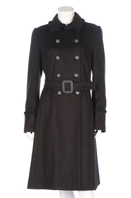 Lot 232 - A Chanel black cashmere coat, modern, Boutique...