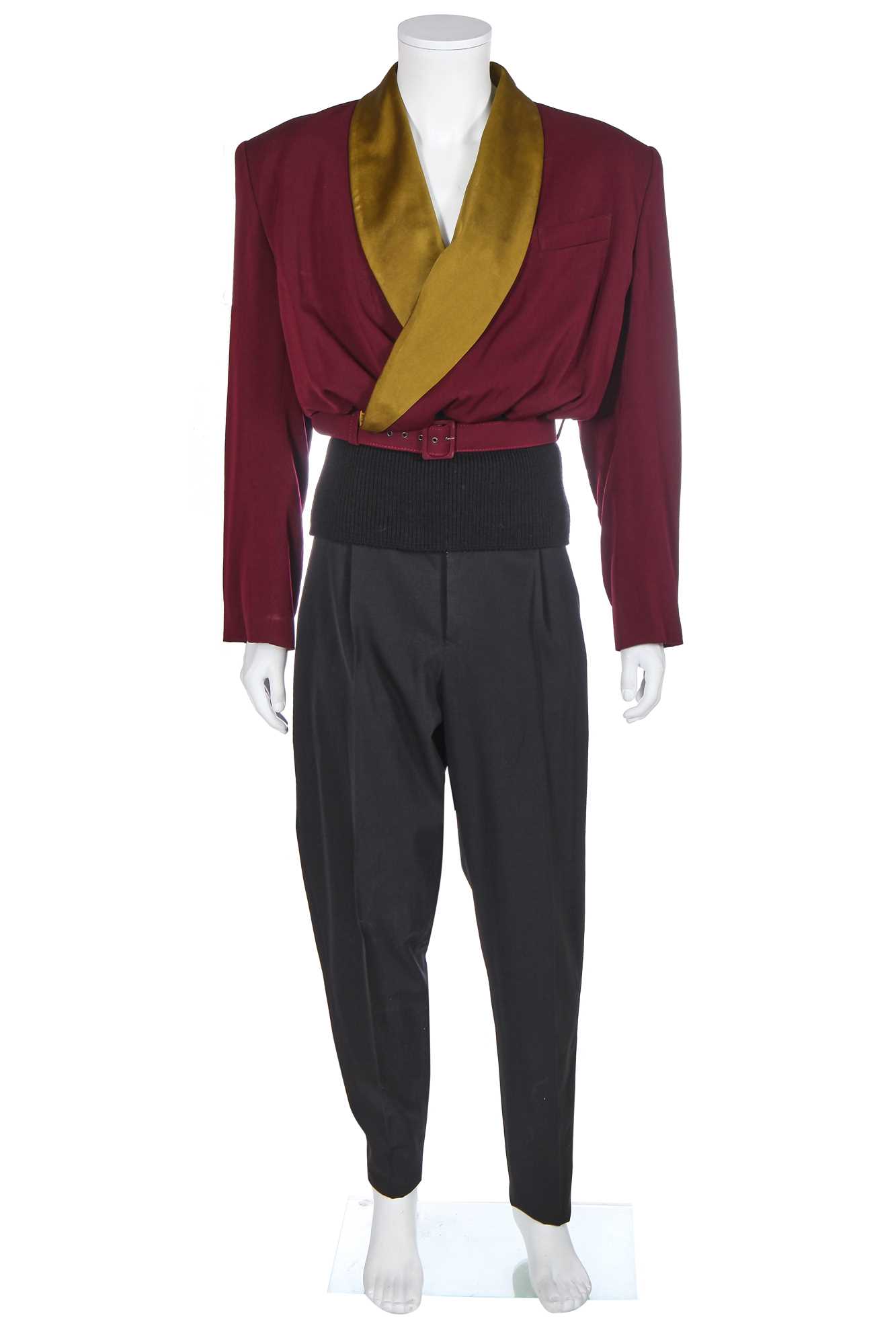 Lot 161 - A Jean Paul Gaultier men's grape wool jacket, ‘Les Pensionnats’ collection, Autumn-Winter 1988-89