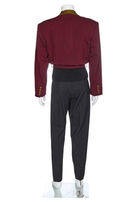 Lot 161 - A Jean Paul Gaultier men's grape wool jacket, ‘Les Pensionnats’ collection, Autumn-Winter 1988-89