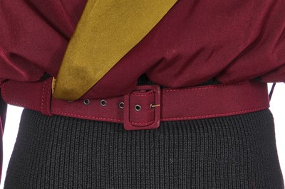 Lot 161 - A Jean Paul Gaultier men's grape wool jacket, ‘Les Pensionnats’ collection, Autumn-Winter 1988-89