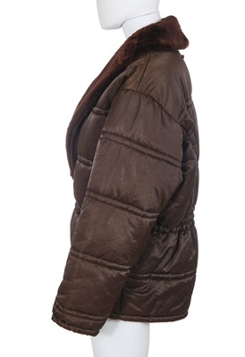 Lot 162 - A Jean Paul Gaultier men's brown puffer jacket, probably Autumn-winter 1987-88