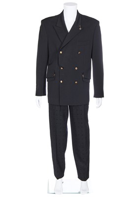 Lot 49 - A Matsuda men's black wool ensemble, late 1980s-1990s