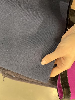 Lot 356 - An André Courrèges navy wool mini dress, 1969