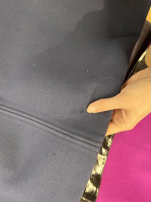 Lot 356 - An André Courrèges navy wool mini dress, 1969