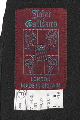 Lot 349 - A John Galliano black moss crêpe jacket, 'Fencing' collection, Autumn-Winter 1990-91
