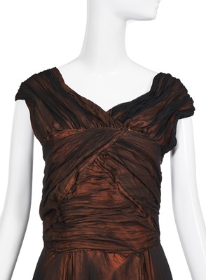 Lot 385 - A Jean Dessès haute couture chiffon evening gown, circa 1956