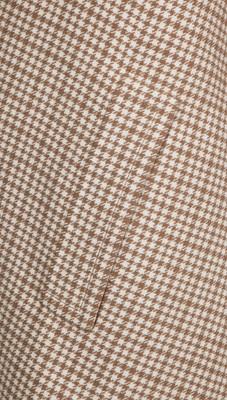 Lot 354 - A Madame Grès haute couture beige and white checked wool coat, 1960s