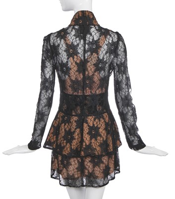 Lot 318 - A Biba black lace evening ensemble, 1969