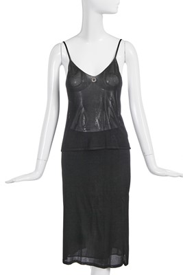 Lot 39 - A Chanel black viscose jersey ensemble, 2000