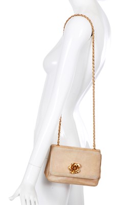 Lot 163 - A Chanel by Karl Lagerfeld printed suede flap bag circa 1998