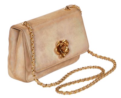 Lot 163 - A Chanel by Karl Lagerfeld printed suede flap bag circa 1998