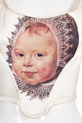 Lot 106 - A Vivienne Westwood baby portrait print corset, 'Always On Camera' collection, Autumn-Winter 1992-93