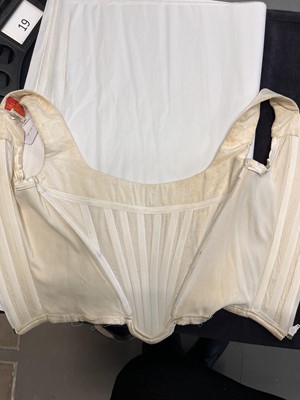 Lot 106 - A Vivienne Westwood baby portrait print corset, 'Always On Camera' collection, Autumn-Winter 1992-93