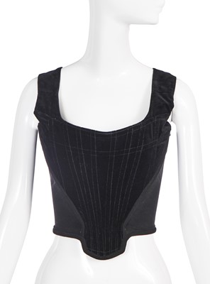 Lot 100 - A Vivienne Westwood black velvet corset, 1990s