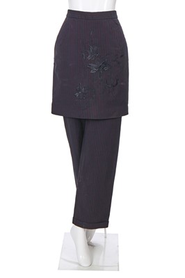 Lot 127 - A pair of Alexander McQueen pinstripe trousers, 'Joan' collection, Autumn-Winter 1998-99