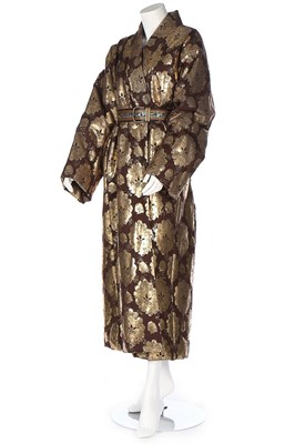 Lot 278 - A Dries van Noten stencilled gold coat, 1990s,...