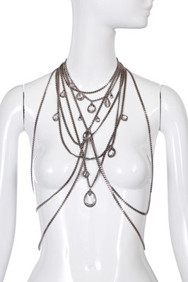 Lot 71 - An Alexander McQueen by Sarah Burton crystal harness necklace, Spring-Summer 2019