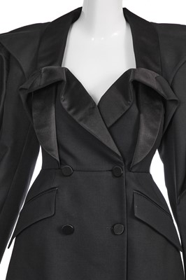 Lot 70 - An Alexander McQueen by Sarah Burton black wool-blend dress, Autumn-Winter 2020-21