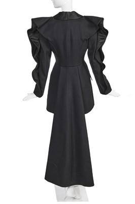 Lot 70 - An Alexander McQueen by Sarah Burton black wool-blend dress, Autumn-Winter 2020-21