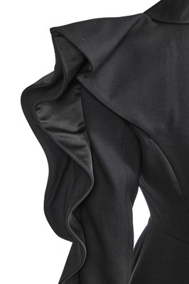 Lot 70 - An Alexander McQueen by Sarah Burton black wool-blend dress, Autumn-Winter 2020-21