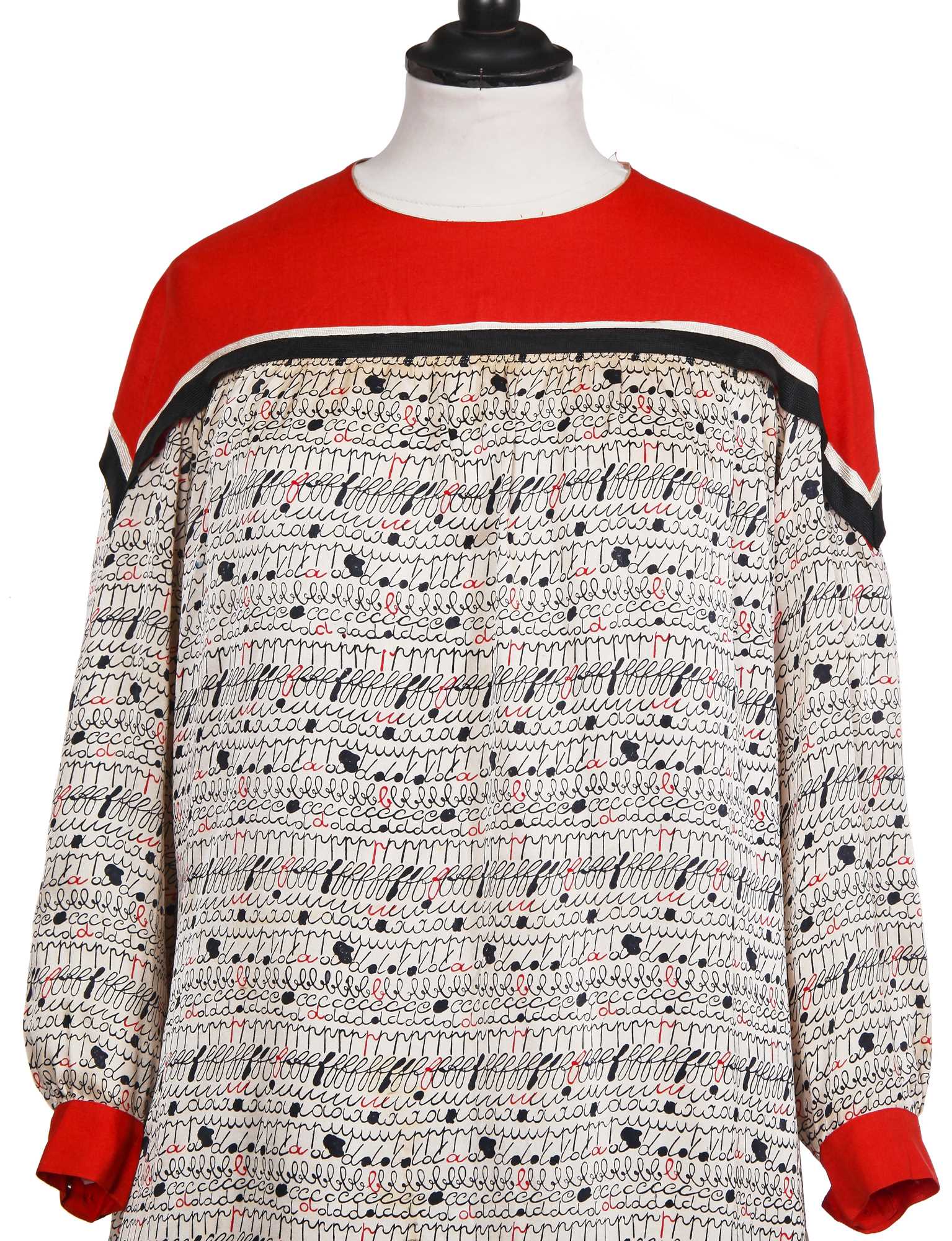 Lot 401 - Denise Poiret's alphabet print smock, circa 1915