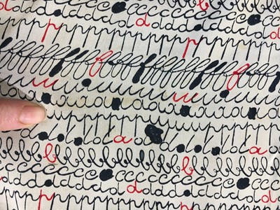 Lot 401 - Denise Poiret's alphabet print smock, circa 1915