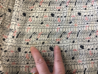 Lot 401 - Denise Poiret's alphabet print smock, circa 1915