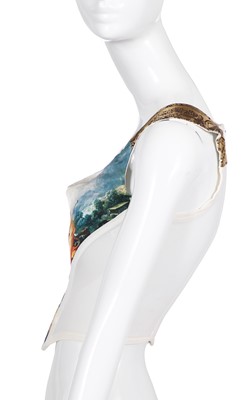 Lot 334 - A Vivienne Westwood Boucher-print silk and mesh corset, modern re-edition of 'Portrait' collection Autumn-Winter 1990-91