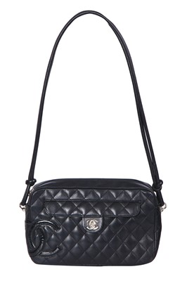 Lot 49 - A Chanel cambon ligne calfskin camera bag, 2005-06