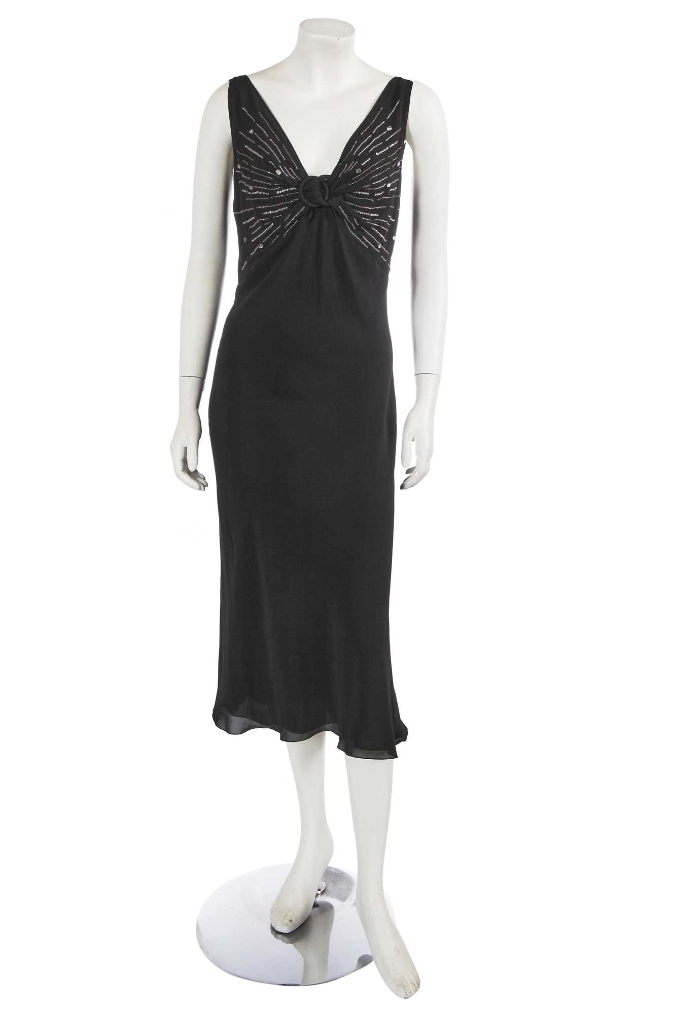 Lot 247 - A John Galliano black crêpe georgette dress, commercial collection 2005