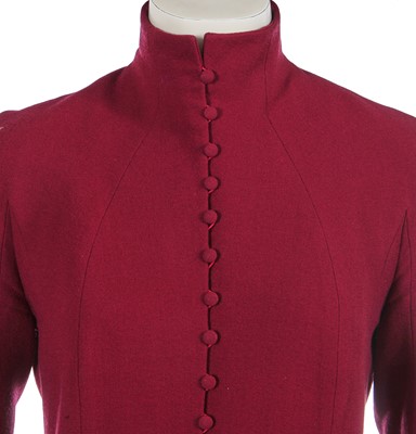 Lot 301 - A John Galliano deep magenta wool crêpe suit, 'Cabaret' collection, Autumn-Winter 1998-99