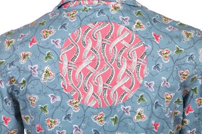 Lot 253 - A Christian Dior by John Galliano printed and perforated cotton drill suit, pre-collection 2003