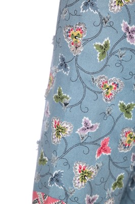 Lot 253 - A Christian Dior by John Galliano printed and perforated cotton drill suit, pre-collection 2003