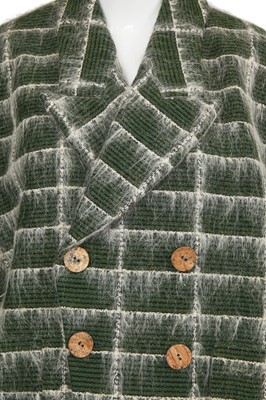Lot 276 - A rare John Galliano green Linton tweed suit, 'The Ludic Game' collection, Autumn-Winter 1985-86